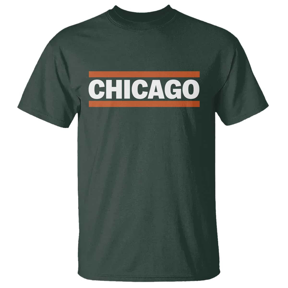 Chicago T Shirt Classic Retro City Illinois IL Lake Michigan Midwest Pride TS11 Dark Forest Green Print Your Wear