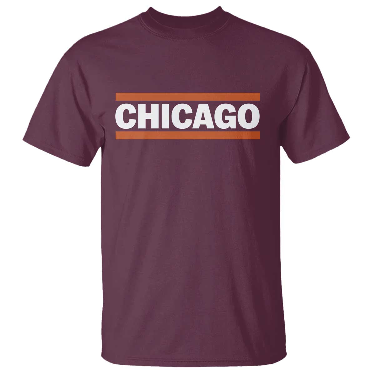 Chicago T Shirt Classic Retro City Illinois IL Lake Michigan Midwest Pride TS11 Maroon Print Your Wear