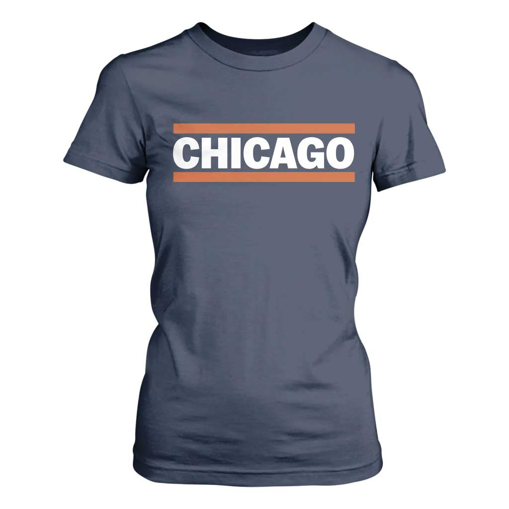 Chicago T Shirt For Women Classic Retro City Illinois IL Lake Michigan Midwest Pride TS11 Navy Print Your Wear