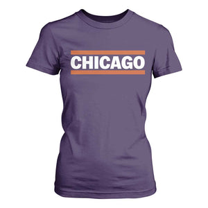 Chicago T Shirt For Women Classic Retro City Illinois IL Lake Michigan Midwest Pride TS11 Purple Print Your Wear