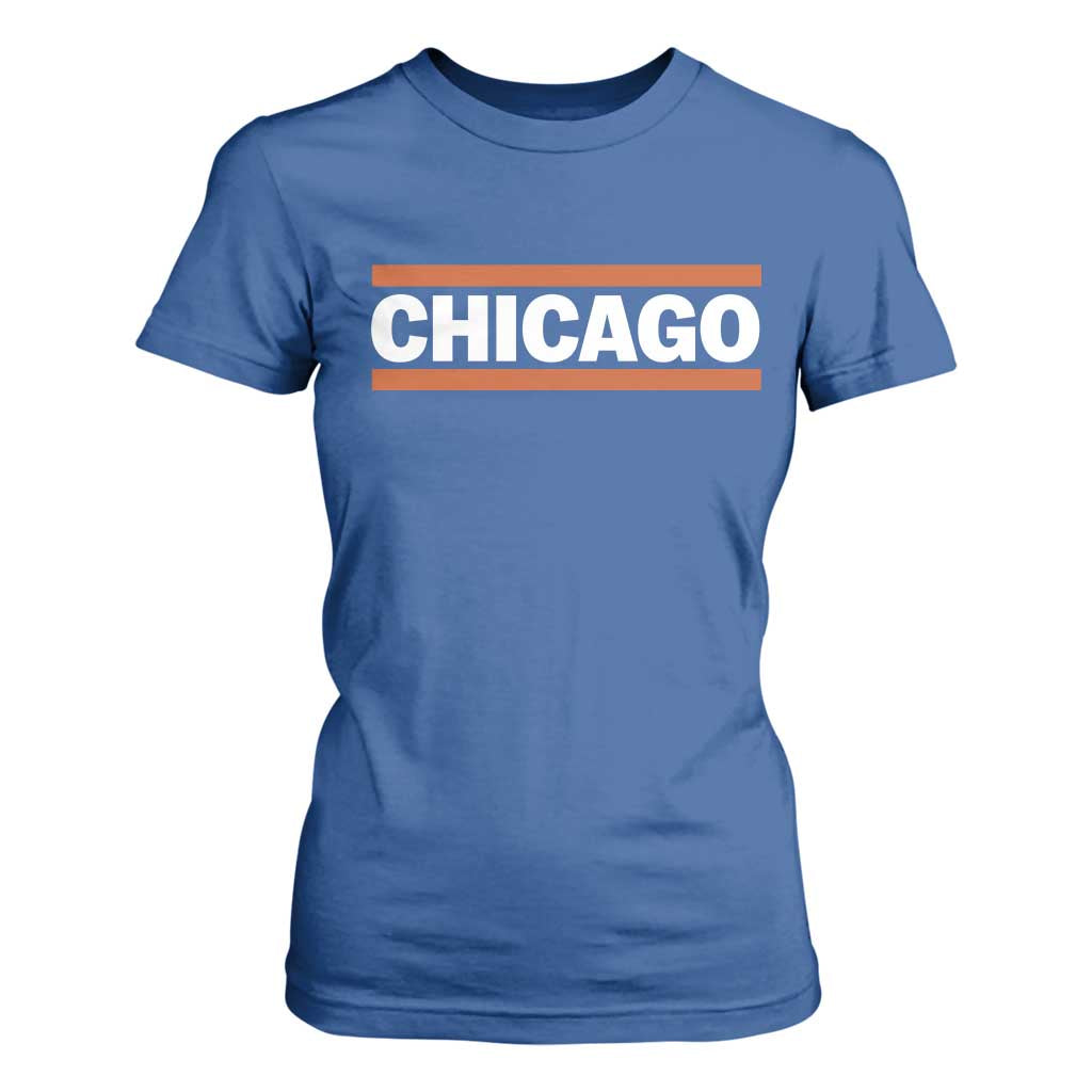 Chicago T Shirt For Women Classic Retro City Illinois IL Lake Michigan Midwest Pride TS11 Royal Blue Print Your Wear