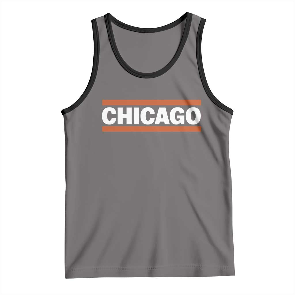 Chicago Tank Top Classic Retro City Illinois IL Lake Michigan Midwest Pride TS11 Deep Heather Black Print Your Wear