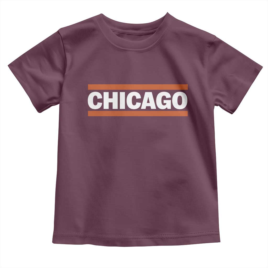 Chicago Toddler T Shirt Classic Retro City Illinois IL Lake Michigan Midwest Pride TS11 Maroon Print Your Wear