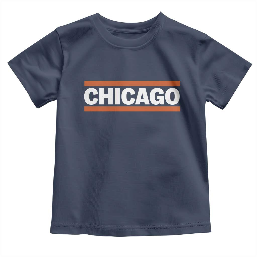 Chicago Toddler T Shirt Classic Retro City Illinois IL Lake Michigan Midwest Pride TS11 Navy Print Your Wear