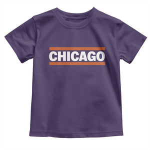Chicago Toddler T Shirt Classic Retro City Illinois IL Lake Michigan Midwest Pride TS11 Purple Print Your Wear
