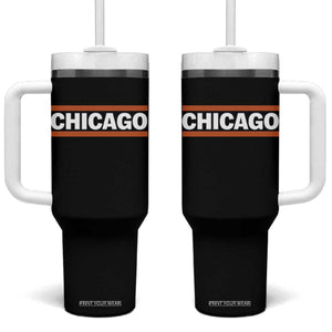 Chicago Tumbler With Handle Classic Retro City Illinois IL Lake Michigan Midwest Pride TS11 One Size: 40 oz Black Print Your Wear