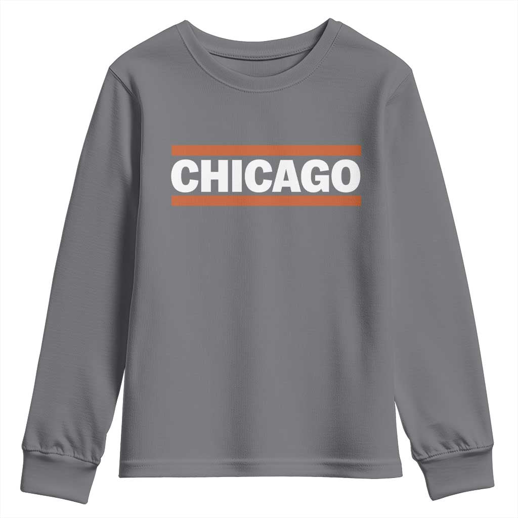 Chicago Youth Sweatshirt Classic Retro City Illinois IL Lake Michigan Midwest Pride TS11 Charcoal Print Your Wear