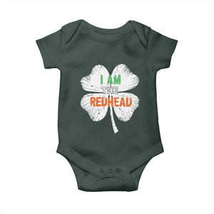 Funny Irish St Patrick's Day I Am The Redhead Baby Onesie Vintage Clover Shamrock TS11 Print Your Wear