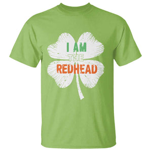 Funny Irish St Patrick's Day I Am The Redhead T Shirt Vintage Clover Shamrock TS11 Lime Print Your Wear