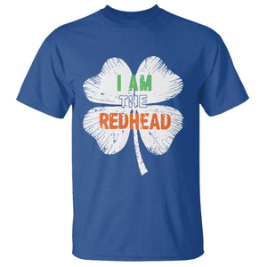 Funny Irish St Patrick's Day I Am The Redhead T Shirt Vintage Clover Shamrock TS11 Royal Blue Print Your Wear