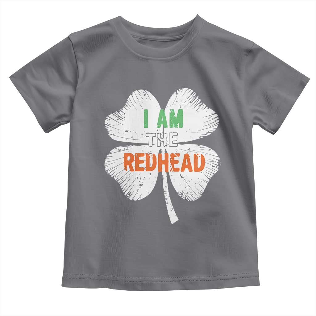 Funny Irish St Patrick's Day I Am The Redhead Toddler T Shirt Vintage Clover Shamrock TS11 Charcoal Print Your Wear