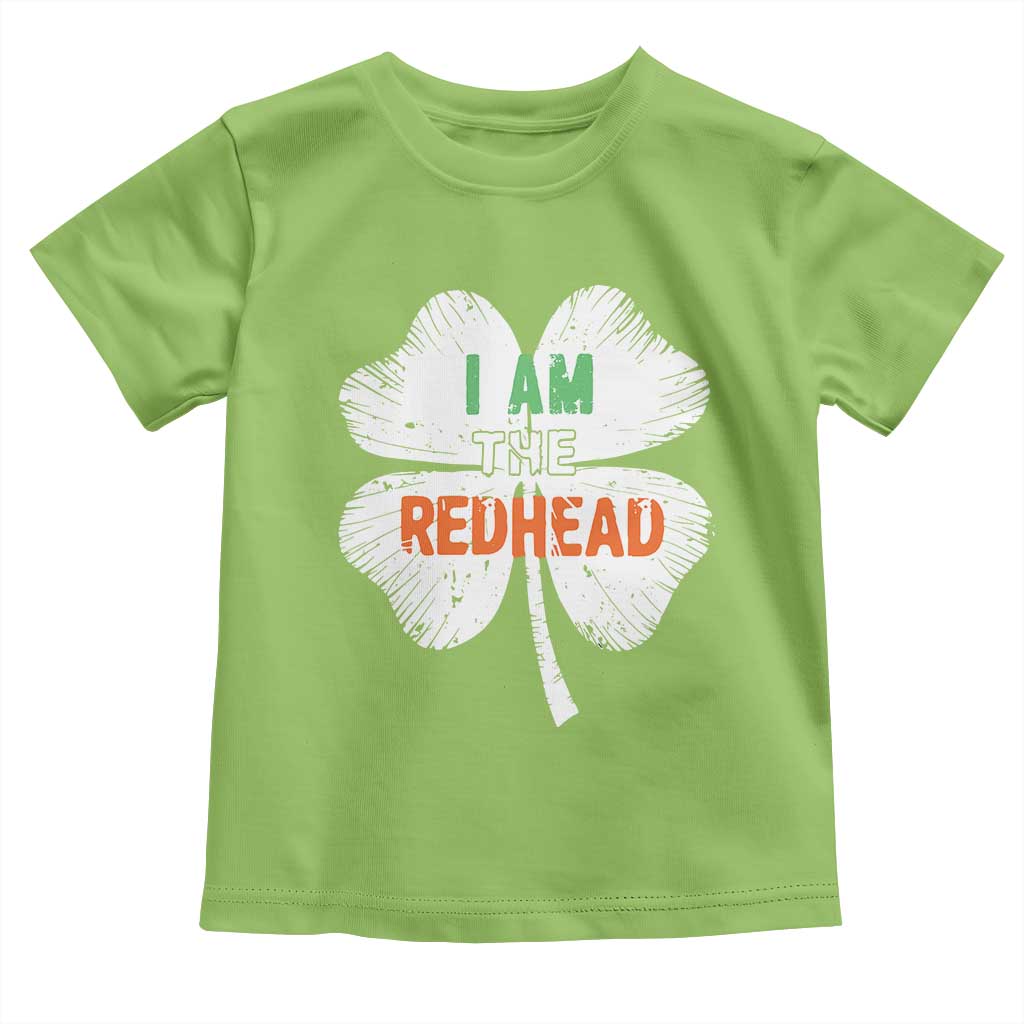 Funny Irish St Patrick's Day I Am The Redhead Toddler T Shirt Vintage Clover Shamrock TS11 Lime Print Your Wear
