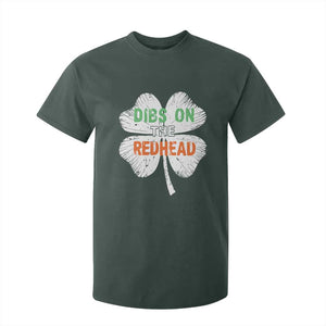 Funny Irish St Patrick's Day Dibs On The Redhead T Shirt For Kid Vintage Clover Shamrock TS11 Dark Forest Green Print Your Wear