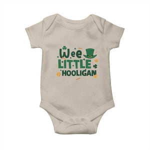 Funny St Patrick's Day Wee Little Hooligan Baby Onesie Shamrock TS11 Sand Print Your Wear