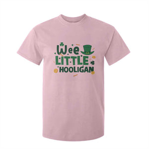 Funny St Patrick's Day Wee Little Hooligan T Shirt For Kid Shamrock TS11 Light Pink Print Your Wear