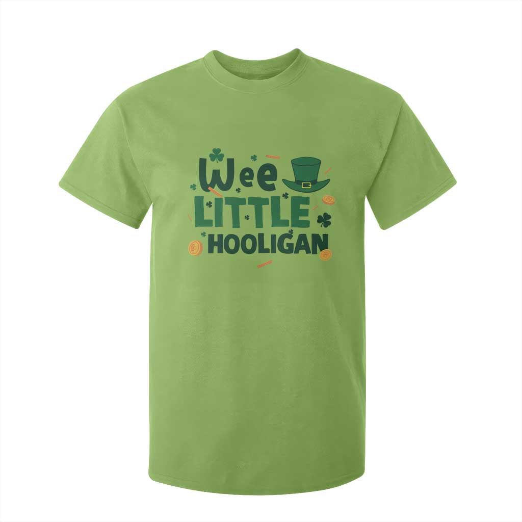 Funny St Patrick's Day Wee Little Hooligan T Shirt For Kid Shamrock TS11 Lime Print Your Wear