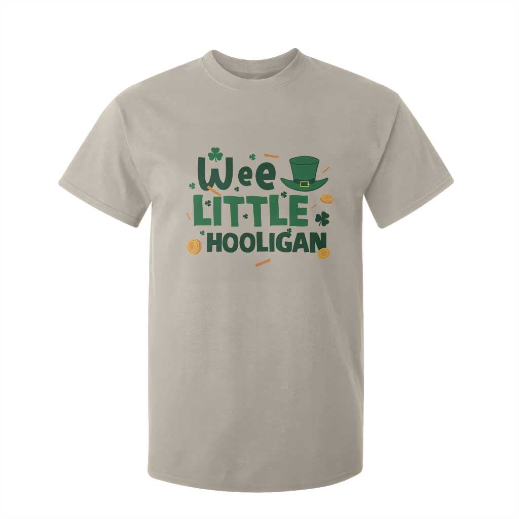 Funny St Patrick's Day Wee Little Hooligan T Shirt For Kid Shamrock TS11 Sand Print Your Wear