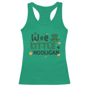 Funny St Patrick's Day Wee Little Hooligan Racerback Tank Top Shamrock TS11 Irish Green Print Your Wear