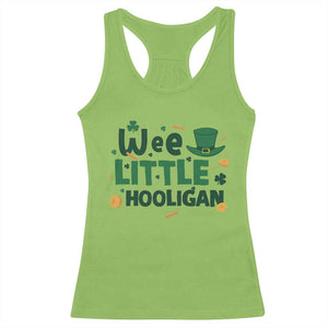 Funny St Patrick's Day Wee Little Hooligan Racerback Tank Top Shamrock TS11 Lime Print Your Wear