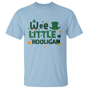 Funny St Patrick's Day Wee Little Hooligan T Shirt Shamrock TS11 Light Blue Print Your Wear