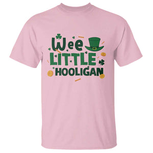 Funny St Patrick's Day Wee Little Hooligan T Shirt Shamrock TS11 Light Pink Print Your Wear