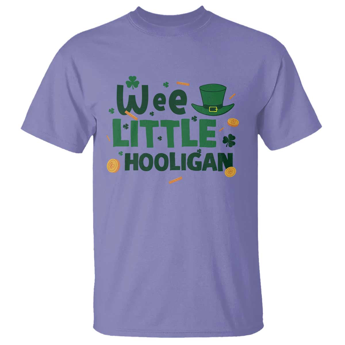 Funny St Patrick's Day Wee Little Hooligan T Shirt Shamrock TS11 Violet Print Your Wear