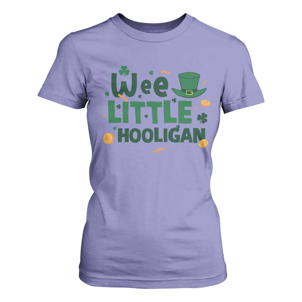 Funny St Patrick's Day Wee Little Hooligan T Shirt For Women Shamrock TS11 Violet Print Your Wear