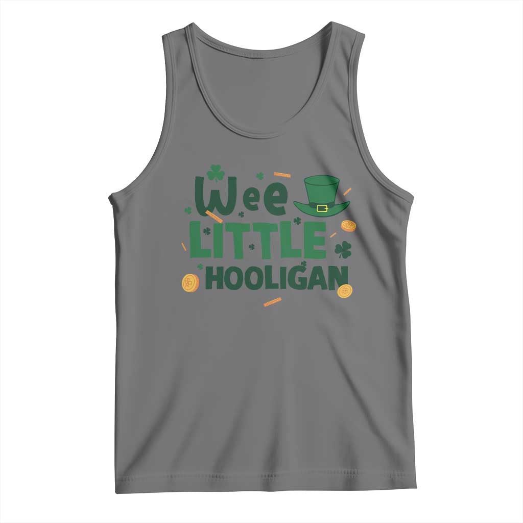 Funny St Patrick's Day Wee Little Hooligan Tank Top Shamrock TS11 Black Heather Print Your Wear