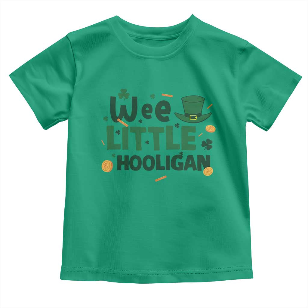 Funny St Patrick's Day Wee Little Hooligan Toddler T Shirt Shamrock TS11 Irish Green Print Your Wear