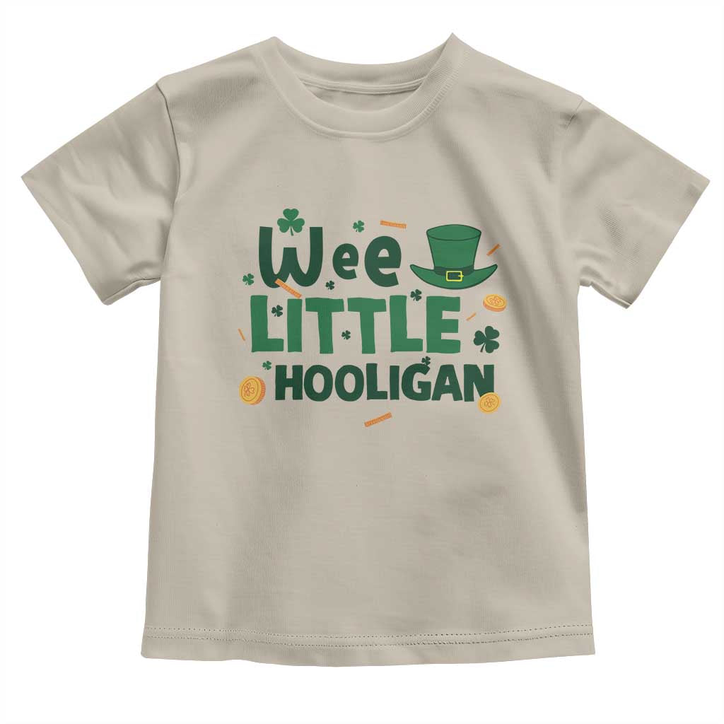 Funny St Patrick's Day Wee Little Hooligan Toddler T Shirt Shamrock TS11 Sand Print Your Wear