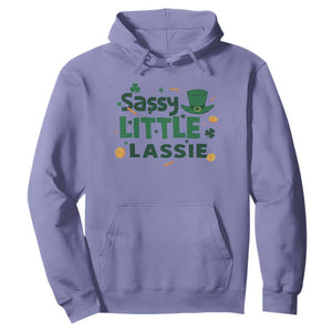 Funny St Patrick's Day Sassy Little Lassie Hoodie Shamrock TS11 Violet Print Your Wear