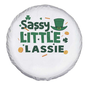 Funny St Patrick's Day Sassy Little Lassie Spare Tire Cover Shamrock TS11 Print Your Wear