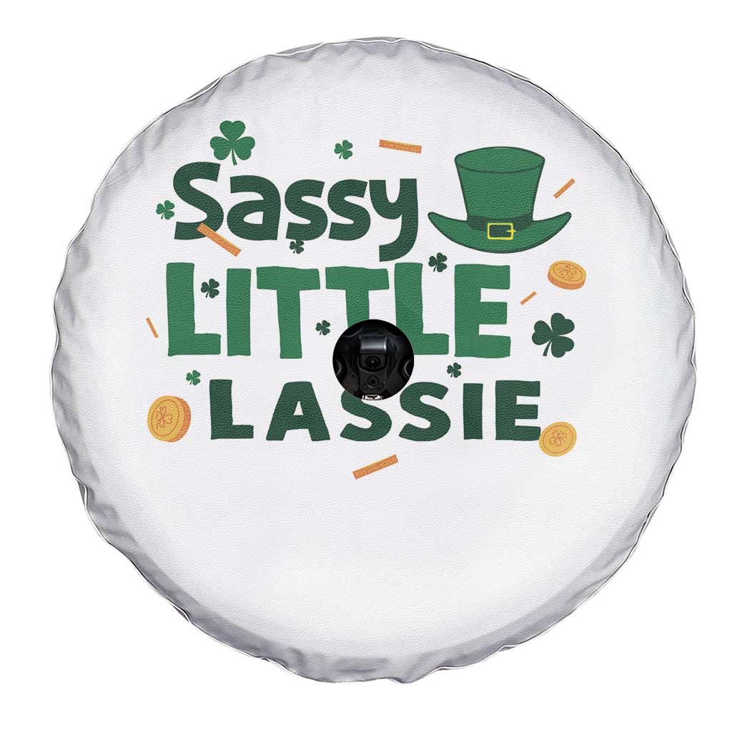 Funny St Patrick's Day Sassy Little Lassie Spare Tire Cover Shamrock TS11 Print Your Wear