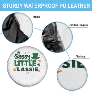 Funny St Patrick's Day Sassy Little Lassie Spare Tire Cover Shamrock TS11 Print Your Wear