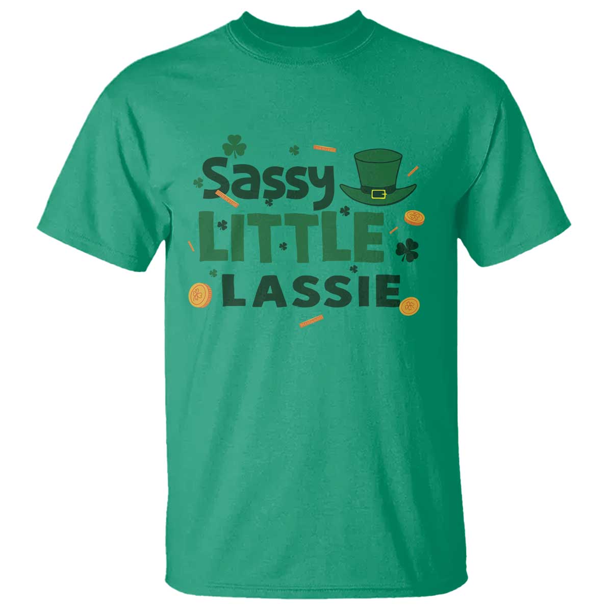 Funny St Patrick's Day Sassy Little Lassie T Shirt Shamrock TS11 Irish Green Print Your Wear
