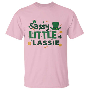 Funny St Patrick's Day Sassy Little Lassie T Shirt Shamrock TS11 Light Pink Print Your Wear