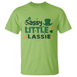 Funny St Patrick's Day Sassy Little Lassie T Shirt Shamrock TS11 Lime Print Your Wear