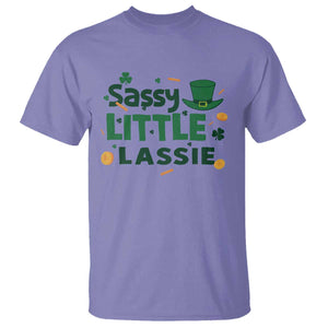 Funny St Patrick's Day Sassy Little Lassie T Shirt Shamrock TS11 Violet Print Your Wear