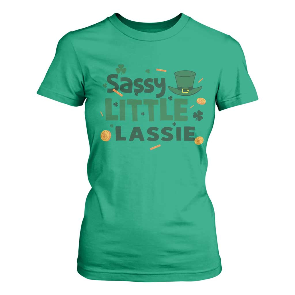 Funny St Patrick's Day Sassy Little Lassie T Shirt For Women Shamrock TS11 Irish Green Print Your Wear