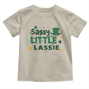 Funny St Patrick's Day Sassy Little Lassie Toddler T Shirt Shamrock TS11 Sand Print Your Wear