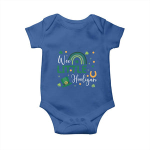 Funny Wee Little Hooligan Baby Onesie St Patrick's Day Shamrock Rainbow TS11 Royal Blue Print Your Wear