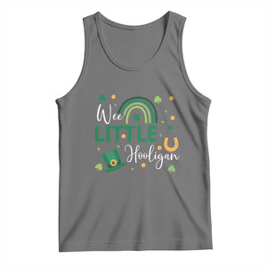 Funny Wee Little Hooligan Tank Top St Patrick's Day Shamrock Rainbow TS11 Black Heather Print Your Wear