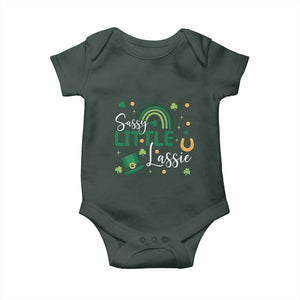 Funny Sassy Little Lassie Baby Onesie St Patrick's Day Shamrock Rainbow TS11 Print Your Wear