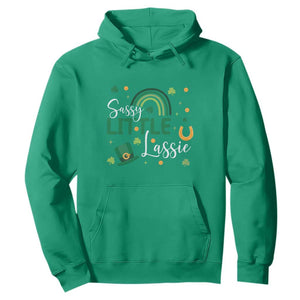 Funny Sassy Little Lassie Hoodie St Patrick's Day Shamrock Rainbow TS11 Irish Green Print Your Wear