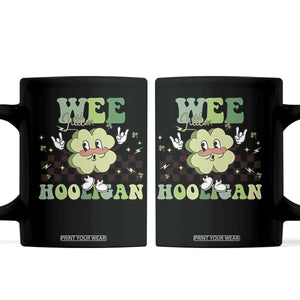 Funny St Patrick's Day Wee Little Hooligan Coffee Mug Retro Groovy Clover TS11 Black Print Your Wear