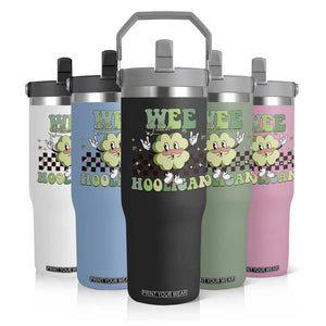 Funny St Patrick's Day Wee Little Hooligan Flip Straw Tumbler Retro Groovy Clover TS11 Print Your Wear