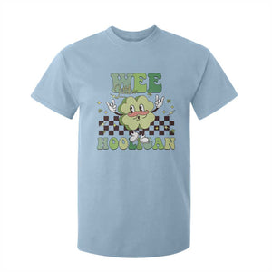 Funny St Patrick's Day Wee Little Hooligan T Shirt For Kid Retro Groovy Clover TS11 Light Blue Print Your Wear