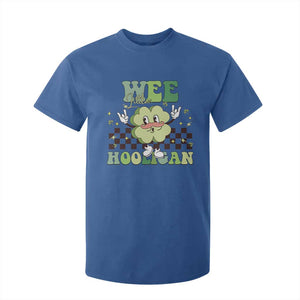 Funny St Patrick's Day Wee Little Hooligan T Shirt For Kid Retro Groovy Clover TS11 Royal Blue Print Your Wear