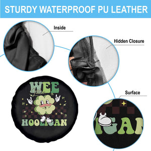 Funny St Patrick's Day Wee Little Hooligan Spare Tire Cover Retro Groovy Clover TS11 Print Your Wear