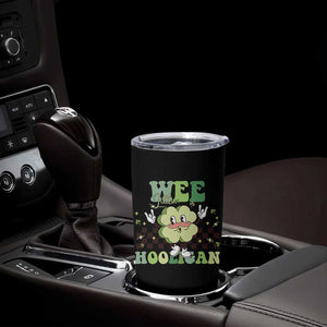 Funny St Patrick's Day Wee Little Hooligan Tumbler Cup Retro Groovy Clover TS11 Print Your Wear